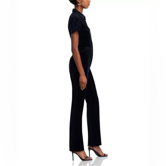 Good American NWT Medium Fit for Success Velvet Bootcut Jumpsuit New - Picture 5 of 10